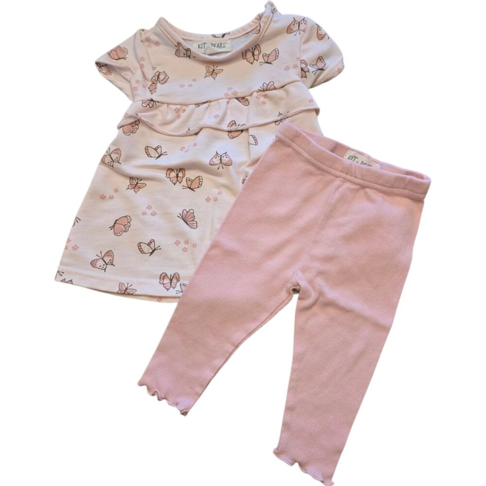KIT & PEARL Baby Girl's 2 Piece Outfit sz 3-6m